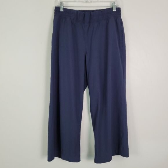 Calia Navy Blue Journey Wide Leg Cropped Pants Size‎ Med - Picture 2 of 6